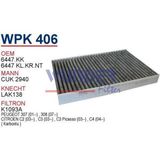 Wunder Wpk406 Polen Filtresi - Peugeot Partner 03 - 307 - 308 (Karbonlu)