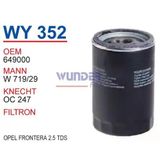 WUNDER WY352 YAĞ FİLTRESİ - OPEL FRONTERA A 2,5 TDS