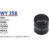 Wunder WY358 Yağ Filtresi - Opel Astra G-H-J 1,4 - Chevrolet Cruze 1,6