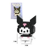 WUNİT Bricks Kuromi Hello Kity Ailesi Karakter Figürü 3D Yapboz Puzzle Yapı Oyuncakları