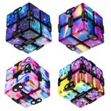 WUQID Infinitycube Fidget Oyuncak Stres Giderici Fidgeting Oyunu Çocuklar ve Yetişkinler için, Anksiyete Giderme ve Öldürme Zamanı için Sevimli Cep Boyutlu Benzersiz Alet (4, Renkli)