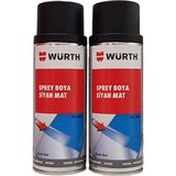 Würth 2 Adet Würth Sprey Boya RAL9005 Mat Siyah 400 ml 2 Li Set