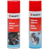 Würth 500 ml Motor Temizleyici ve 500 ml Fren Balata Spreyi Kolay Uygulama ile Profesyonel Sonuç