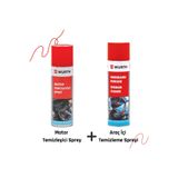 Würth ARAÇ İÇ TEMİZLEME SPREYİ + WÜRTH MOTOR TEMİZLEYİCİ SPREY SETİ