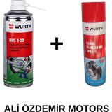 Würth HHS-100 Kuru Zincir Yağı + Würth Genel Temizleme Spreyi