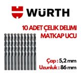 Würth Hss Metal Matkap Ucu 10 Adet 5.2Mm Çapında