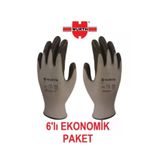 Würth İş Güvenliği Eldiveni Mekanikçi Siyah No:10 6'Lı Paket