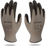 Würth Nitril Kaplama Sanayi Iş Usta Eldiveni Mekanikçi Eldiven (1 Çift) No:9/l - Sarı