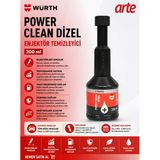 Würth Power Clean Dizel Enjektör Temizleyici 200 Ml | Yakıt Sistemi Temizleyici | Enjektör Koruma Ve Performans Artırıcı