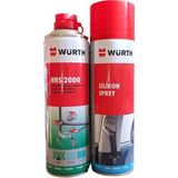 Würth Silikon Sprey 500 ml ve HHS 2000 Yağlama Spreyi 500 ml İkili Paket Yüksek Basınca Dayanıklı