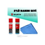 Würth Würth 3 Parça Bakım Seti Motor Temizleme Spreyi+Araç İçi Temizleme Spreyi+Sentetik Güderi Bez 38X60
