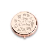 WUSUANED Alaska Gezisi Makyaj Aynası Sonraki Durak Alaska Ayna Alaska Yolculuk Hediyesi Yolculuk Gemisi Hediyeleri Alaska Gezgin Hediyesi (Alaska Seyahat Aynası)