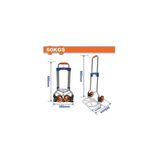 WWB9A06 Katlanır Taşıma Arabası 60 kg Elits Hırdavat - Gri