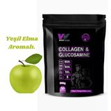 Wwp Collagen & Glucosamine, Kolajen & Glukozamin Destek Tozu - 300G – Aromalı. - Yeşil Elma