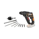 WX390.9 20VOLT 1.2j Profesyonel Sds-Plus Pnömatik Şarjlı Matkap + 8 Adet Uç + Mandren (Akü Dahil Değildir) - standart