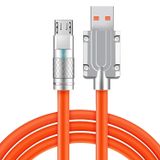 WYSHAK Tombul Mikro USB Kablosu 3 A Hızlı Şarj Kablosu USB Şarj Kablosu, Dolaşmayan Yüksek Esnekliğe Sahip TPE Malzeme, Turuncu, Çoğu Akıllı Telefonla Uyumlu (3 ft)