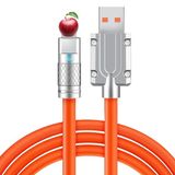 WYSHAK Tombul Şarj Kablosu, USB Kablosu, Yıldırım Konnektörlü Hızlı Şarj Kablosu, Dolaşmaz, Turuncu, i-Phone 14 13 12 11 Pro ve Daha Fazlası (3,3 ft) ile uyumlu