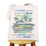 WZMPA Jimmy It's 5 O'clock Somewhere Tote Bag Jimmy Hayranları Hediye Jimmy Şarkıcı Yeniden Kullanılabilir Bakkal Çantası Jimmy Ürünleri, Saat 5 Tg, Large