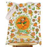 WZMPA Komik Turuncu Kuş Tote Çanta Turuncu Kuş Severler Hediye Let The Magic Blossom Turuncu Kuş Yeniden Kullanılabilir Bakkal Çantası, Turuncu Kuş 2-t, Large