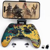 WZUICOV Bluetooth Controller for iPhone, iPad, Android, Switch, PC, TV Box, Tesla, Apple Arcade&Cloud Streaming Games with USB Wireless Dongle, A-C Adapter, Phone Clip