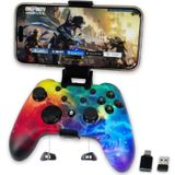 WZUICOV Bluetooth Game Controller for iPhone, iPad, Android, PC, Mac, TV Box, Tesla, Switch, Apple Arcade&Cloud Gaming with USB Wireless, A-C Adapter, Phone Clip