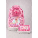 x Dekomus Lisanslı Barbie Ballerina Magic Collection Büyük Boy Okul Çantası ve Kalem Çantası Seti - 1 - 01P-Pembe