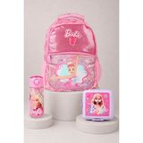 x Dekomus Lisanslı Barbie Ballerina Magic Collection Büyük Boy Okul Çantası,beslenme Kabı ve Matara Seti - 1 - 01P-Pembe