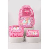 x Dekomus Lisanslı Barbie Ballerina Magic Collection Büyük Boy Okul Çantası,termoslu Beslenme Çantası ve Kalem Çantası Seti - 1 - 01P-Pembe
