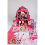 x Dekomus Lisanslı Barbie Girl Power Collection Büyük Boy Okul ve Kalem Çantası, Beslenme Kabı Full Kırtasiye Seti - 102-Beyaz