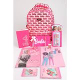 x Dekomus Lisanslı Barbie "Iconic Monogram Collection" Büyük Boy Okul Ve Tüylü Çantası Kırtasiye Seti