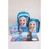 x Dekomus Lisanslı "fearless Collection" Elsa Frozen Beslenme ve Okul Seti Okul,termoslu Beslenme ve Kalem Çantası,matara,beslenme Kabı - -- - 1
