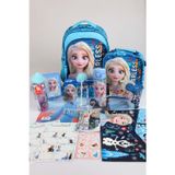 x Dekomus Lisanslı "Fearless Collection" Elsa Frozen Okul ve Kırtasiye Seti Okul,Termoslu Beslenme ve Kalem Çantası,Mata