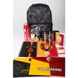 x Dekomus Lisanslı Galatasaray Full Lise Kırtasiye Seti Leon Baskılı Büyük Boy Çantası,Kalem Çantası,700 Ml Matara Seti