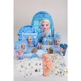 x Dekomus Lisanslı "Ice Queen Collection" Elsa Frozen Full Kırtasiye Seti Okul,Kalem ve Beslenme Çantası,Beslenme Kabı,5