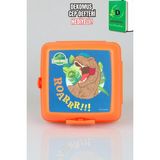 x Dekomus Lisanslı Jurassic World Raptor Squad Çift Katlı Beslenme Kabı / Lunch Box - 1 - Turuncu