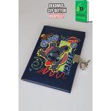 x Dekomus Lisanslı Lilo&stitch Unleash Lock Journal Kilitli Hatıra Defteri "dekomus Cep Defteri Hediyeli" - Mavi - 1