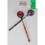 x Dekomus Lisanslı Spiderman Hero Gear Collection Yumurtalayan Labirent Figürlü Geçmeli Kurşun Kalem Tek Adet - 12M-Krem