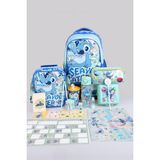 x Dekomus Lisanslı Stitch "ıconic Blue Collection" Kırtasiye Seti Okul, Termoslu Beslenme ve Kalem Çantası, 500 ml Matara, Beslenme Kabı Seti - 1