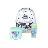 x Dekomus Lisanslı Stitch Little Dreamer Collection Tek Bölmeli Küçük Boy Anaokul Çantası,Beslenme Kabı ve Matara Seti
