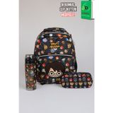 x Dekomus "Wizard Icons Collection" Harry Potter Lisanslı Ortopedik İlkokul ve Kalem Çantası,700 ml Matara Seti