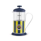 x Fenerbahçe Lisanslı Bitki Çayı ve Filtre Kahve Demliği French Press 600 ml