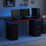 X-Force Phoenix 6 Çekmeceli Oyuncu Masası Rgb LED Işıklı - Set 3