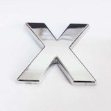 X Harfi Villa Tipi Krom Yapışkanlı 9 Cm Harf