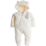 x Ipek Atlas Erkek Kız Bebek Çocuk Nakışlı Ayıcık Tulum - Açık Ekru - 2 Yaş