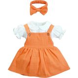 x Ipek Atlas Kız Bebek Çocuk Müslin Bandanalı Elbise - 01-Turuncu - 4 Yaş