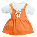 X İpek Atlas Kız Bebek Ve Çocuk Kısa Kollu Salopetli Elbise (Mavi, 3 Ay)