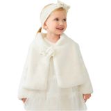 x Ipek Atlas Kız Çocuk Mezuniyet Balo Bolero Ceket - Açık Ekru - 8 Yaş