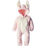 x Ipek Atlas Kız Erkek Bebek Çocuk Kışlık Peluş Tulum - 50P-Pembe - 6 Ay