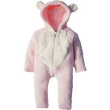 x Ipek Atlas Kız Erkek Bebek Çocuk Pembe Peluş Tulum - 50P-Pembe - 4 Yaş