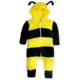 X İpek Atlas Kız Erkek Bebek Peluş Fermuarlı Arı Tulum (Çok Renkli, 6 Ay)